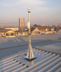 超音波風向風速システム工場屋根設置-セネコム